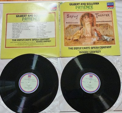 Gilbert & Sullivan Patience AUS 1024-5 Decca Viva 2x12'' Vinyl LP Gatefold Austra
