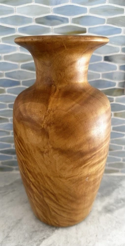 Handmade  Maple Wood Vase Hand Turned Artist Signed