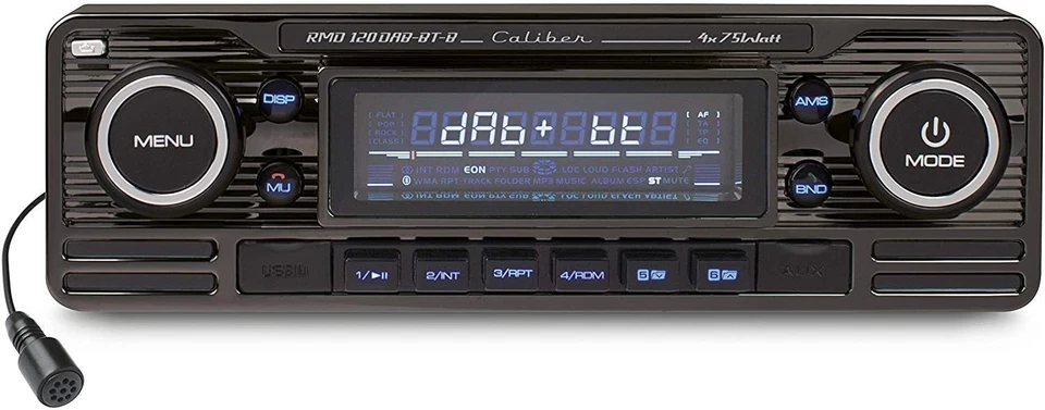 Caliber RMD120DAB-BT DAB+ USB Bluetooth MP3 Autoradio Tuner Oldtimer Retro black - Bild 3 von 4