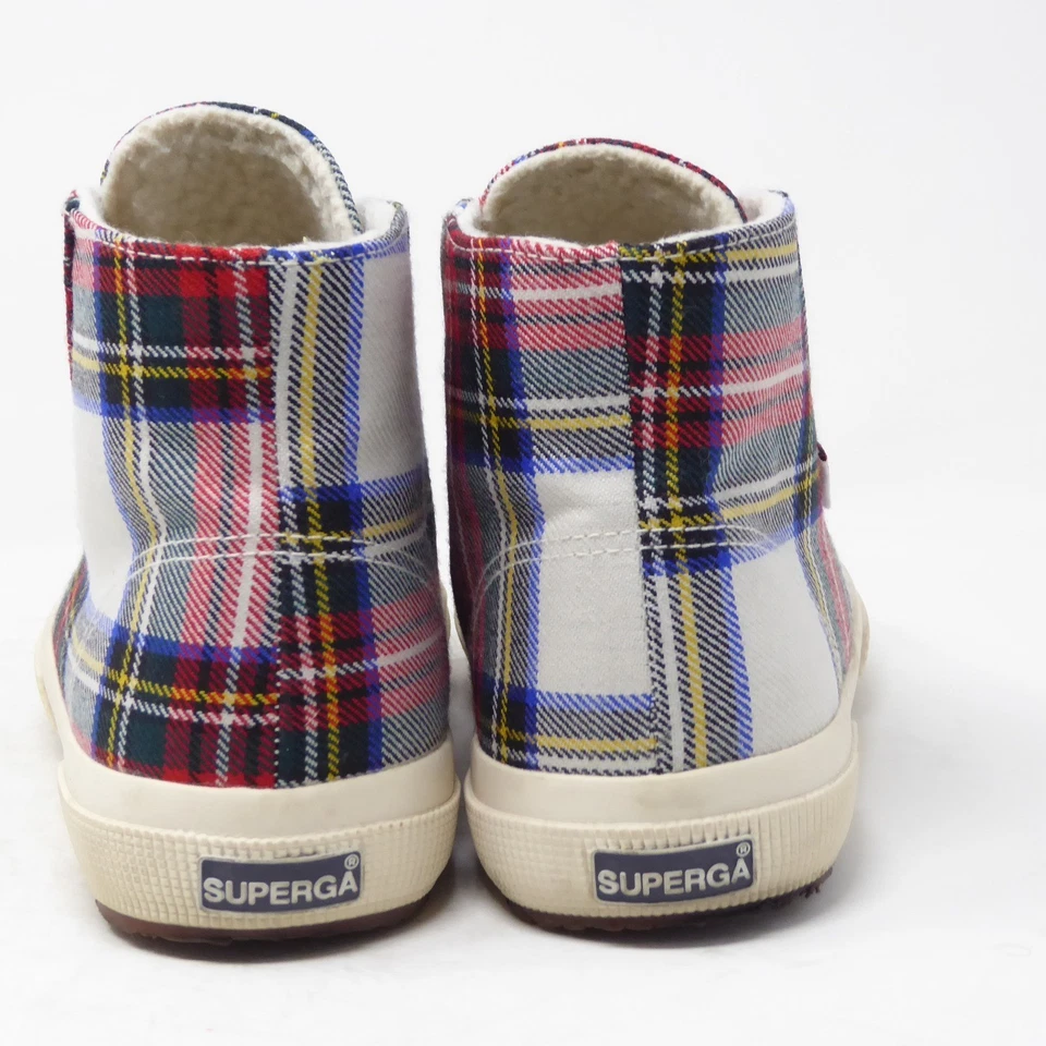 Zapatillas altas a cuadros Superga 2795 Tartan Hunter para mujer talla 8 forradas de vellón Foto 4 de 4