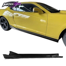 Fit 16-24 Chevy Camaro Ikon V3 Style Side Skirts Rocker Panel Gloss Black 4PC PP