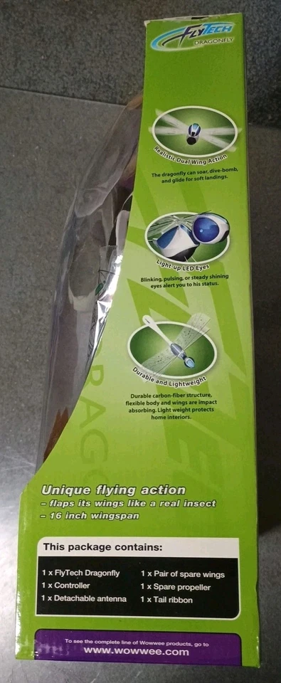 WowWee Flytech Robotic Dragonfly RC Radio 49MHz Remote Control for Insect Drones - Image 2 of 4