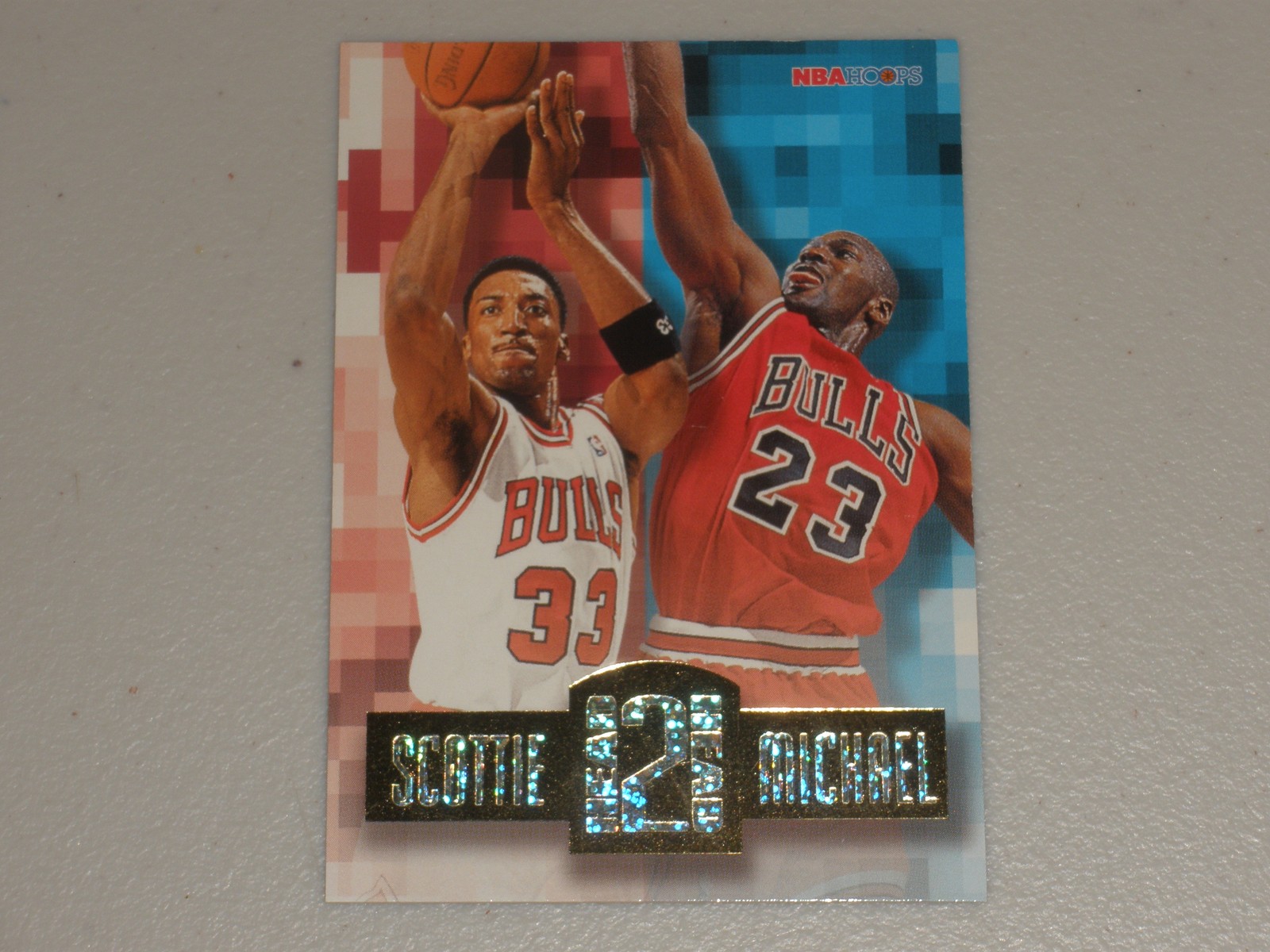 1996-97 NBA Hoops Head To Head #2 Michael Jordan Scottie Pippen