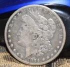 1884-P Morgan 90% Silver Dollar US Coin In Very Fine Condition Key Date