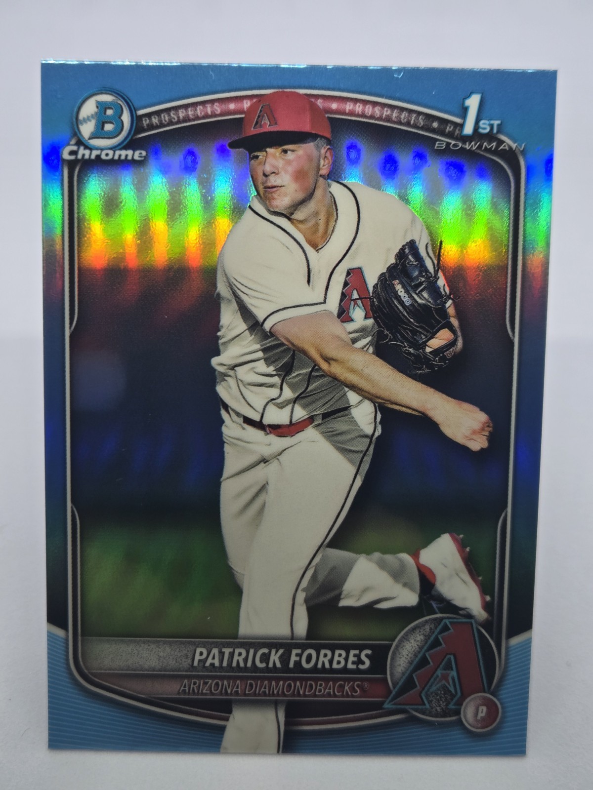 PATRICK FORBES 2025 Bowman Draft Chrome #BDC-89 Sky Blue Refractor RC ARI DBACKS