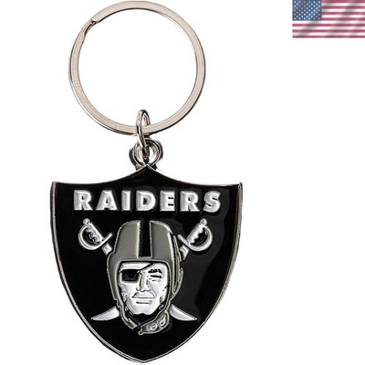 High Polish Chrome Las Vegas Raiders Key Chain - Durable Team Logo Design
