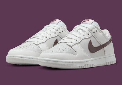 Nike Dunk Low White Plum Chalk Women's Maroon Sports Sneaker