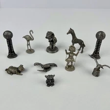 Lot of 10 Vintage Pewter Miniatures – Hudson, Avon, Animals, Landmarks & More