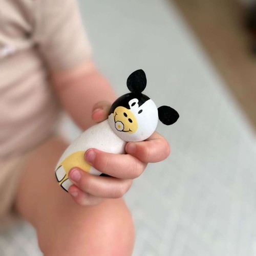 Bigjigs Toys Granja Bolos de Madera para Niños Pequeños 6 Bolos de Animales 1 Bola de Bolos - Imagen 5 de 5