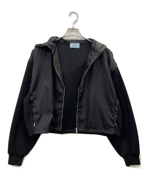PRADA Giacca con cappuccio cropped