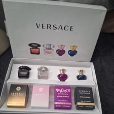 VERSACE MINIATURE GIFT SET 4 X 5ML BOTTLES EAU DE PARFUM EAU DE TOILETTE BNIB