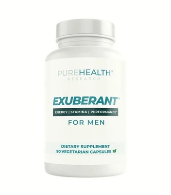 PureHealth Research Exuberant Supplement for Men Boost Energy Perform | 5 Pack