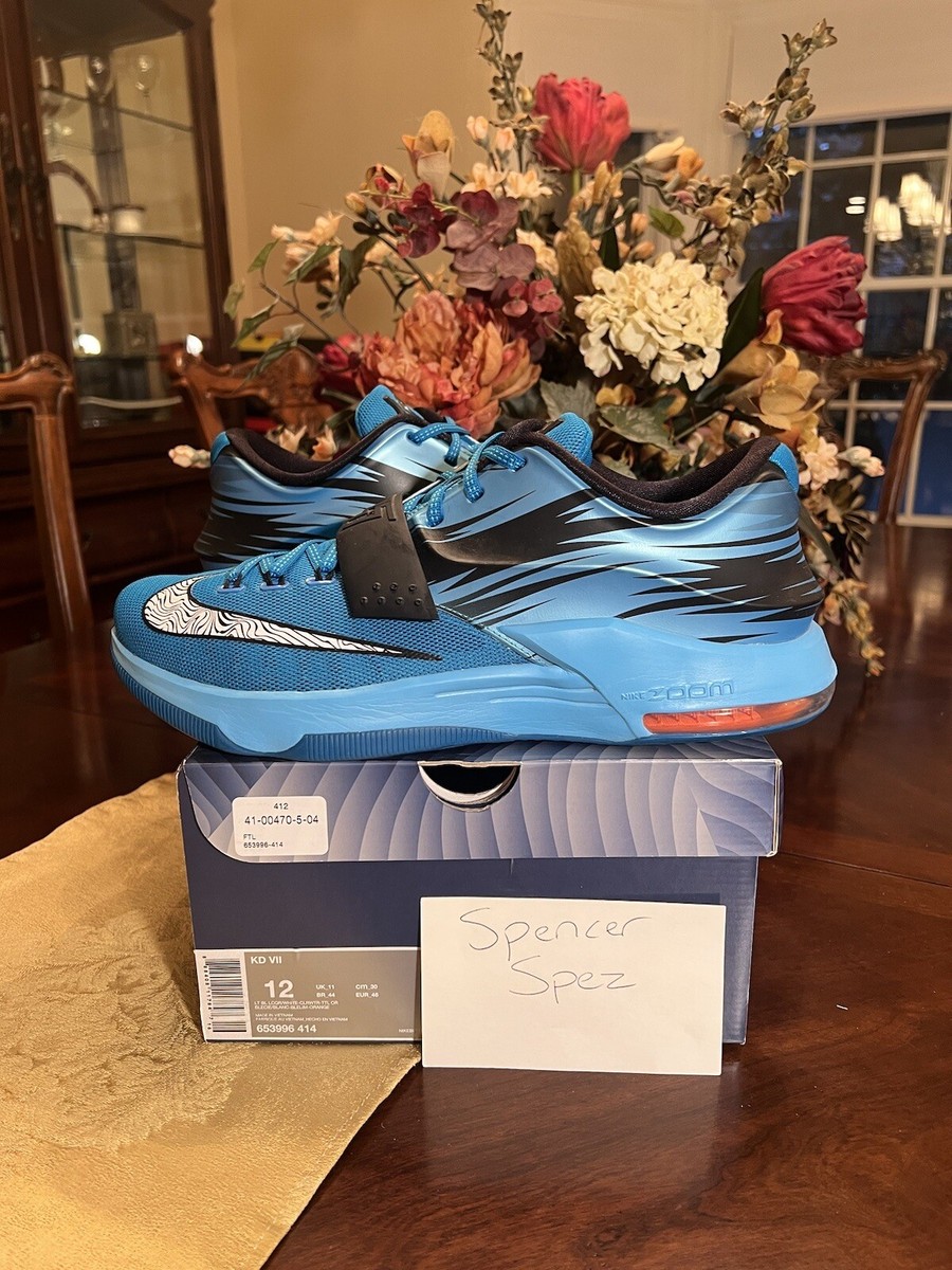 Nike Zoom KD VII 7 Men's Size 12 Clearwater Basketball Sneakers