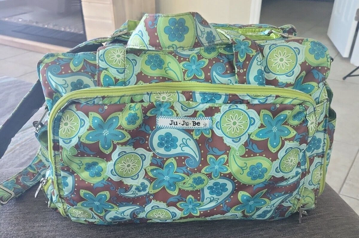 Ju Ju Be Baby Diaper Bag "Be Prepared Drop Drops" Paisley Changing Pad