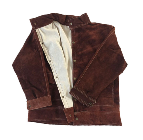 Men Welders Overalls Flame-Resistant Heavy Duty Leather Welding Jacket Pants - Picture 15 of 18