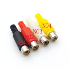RCA Female Plug Solder Audio Cable Connector Adapter DIY Cord Video AV Jack