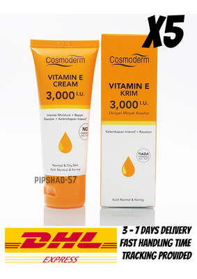Cosmoderm Vitamin E With Roseship Oil 3000 I U Cream 50ml X5 For Wrinkles Scars Ebay