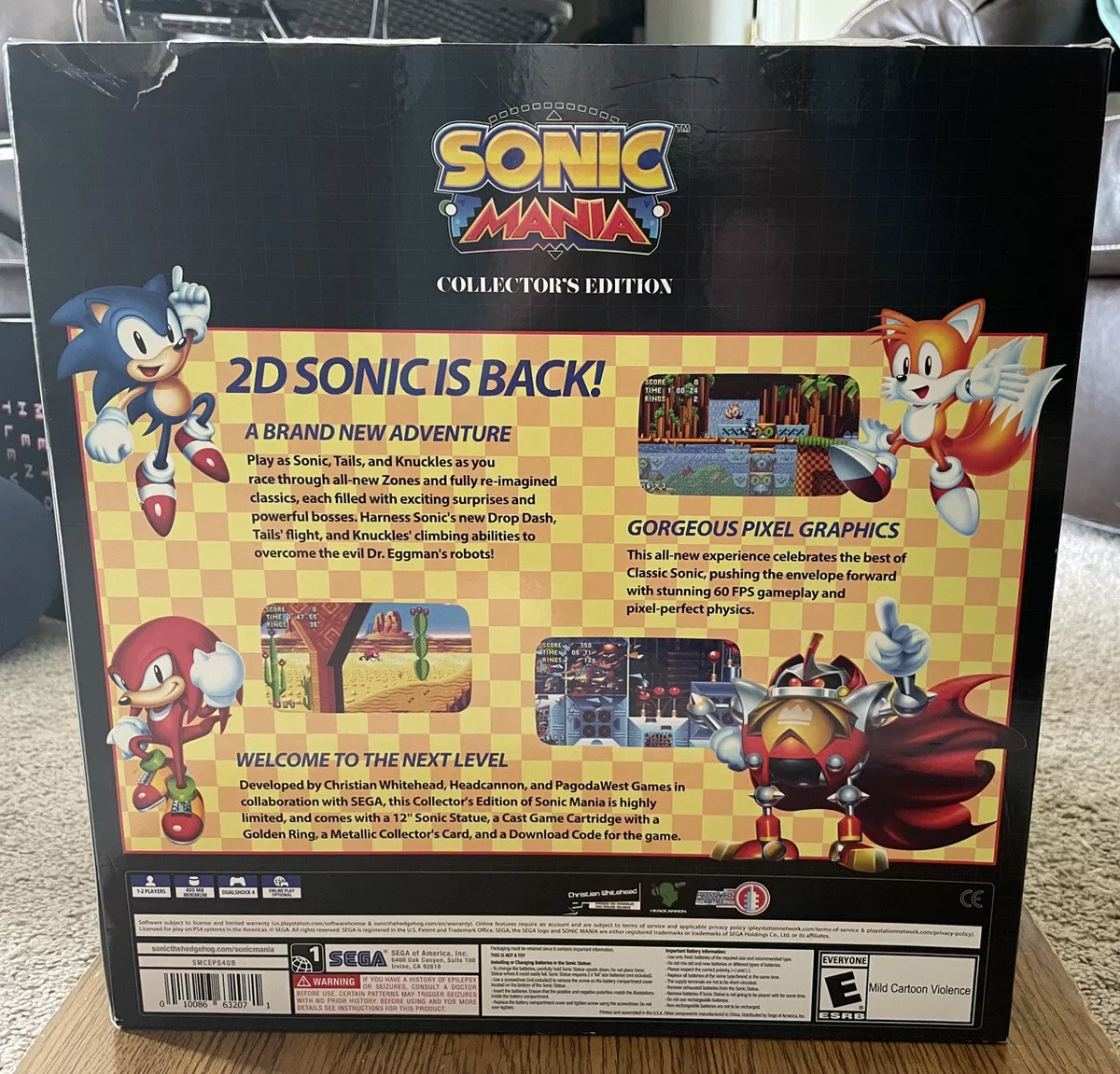 Sonic Mania: Collector's Edition (Sony PlayStation 4, 2017) for sale online