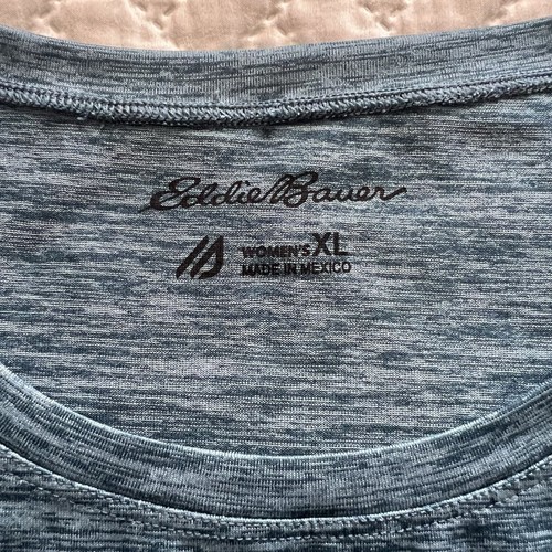 Eddie Bauer Free Dry Women’s Athletic Blue Short Sleeve Top, Size XL - Picture 6 of 11