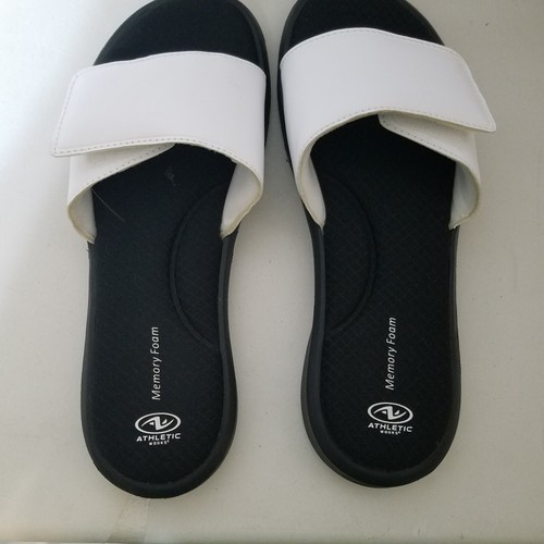 athletic works memory foam slides