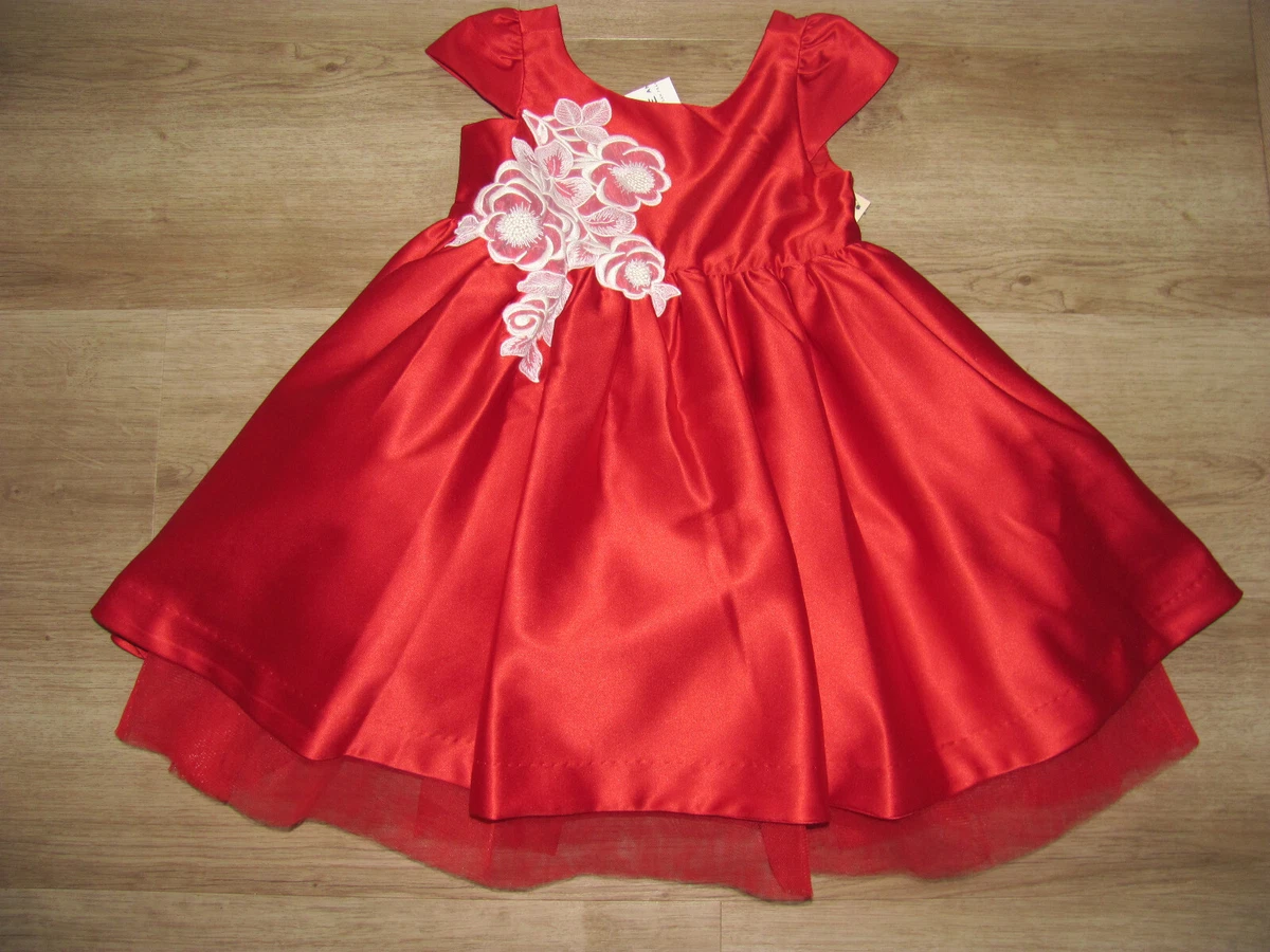 janie and jack red satin dress Janie and Jack Red 100% Silk Baby & Toddler Clothing for sale