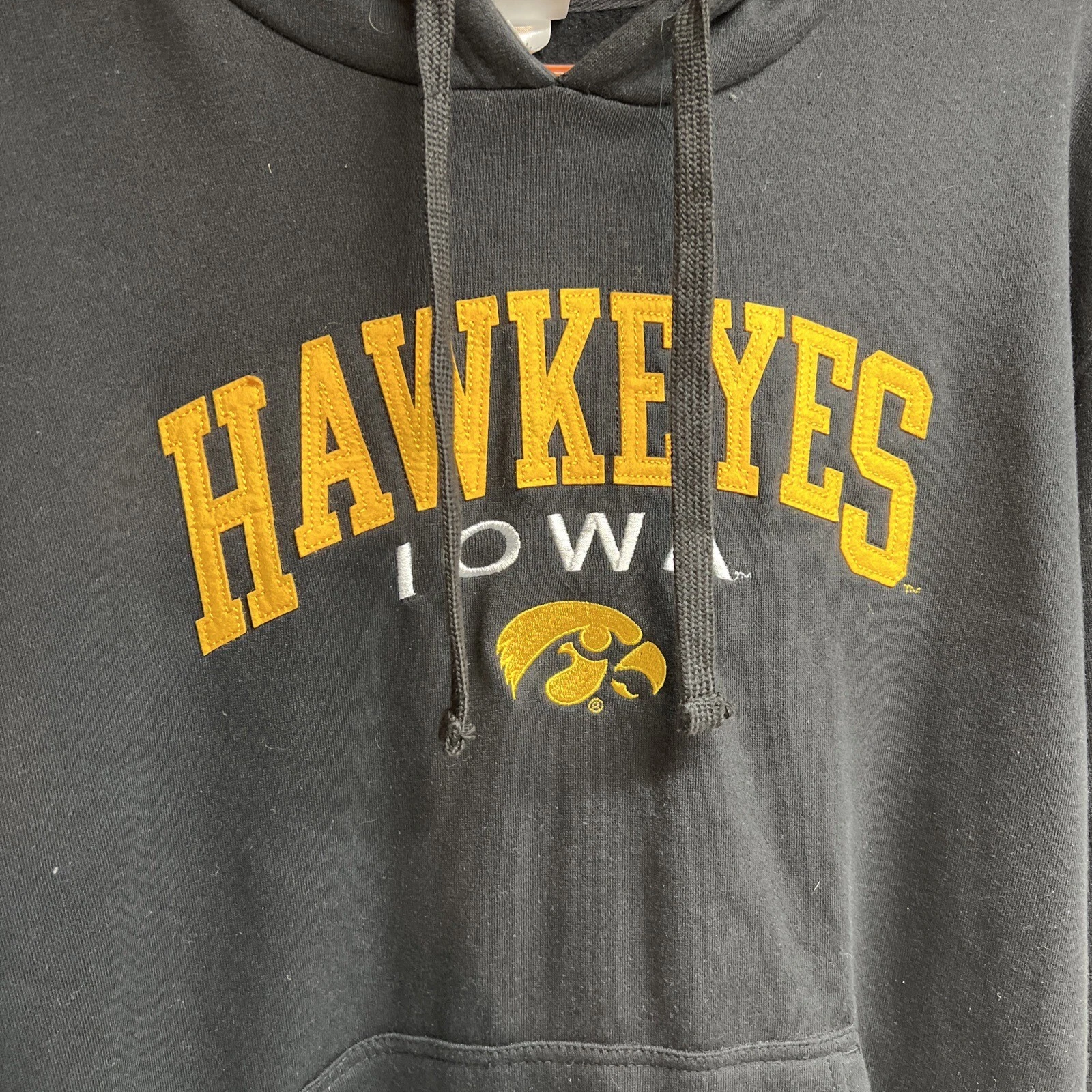 VETEMENTS Felpa con cappuccio Iowa Hawkeyes abbigliamento Knights taglia L nero giallo NCAA