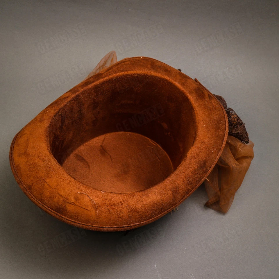 Marrón Sexy Encaje Victoriano Steampunk Gafas Mujeres Top Sombrero Disfraz Baile de graduación Fiesta Sombrero Foto 4 de 4