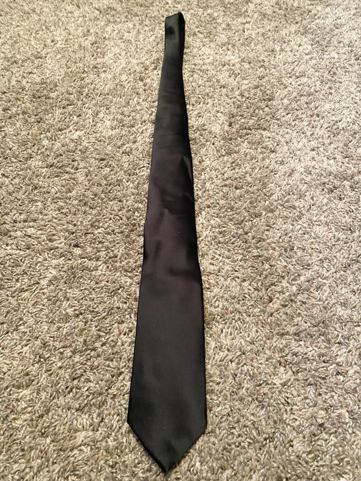 Madison Solid Black Necktie - image 1