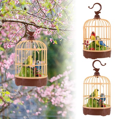 Singing & Chirping Bird in a Cage Moving Beak and Tail Sound Bird in Cage CQ