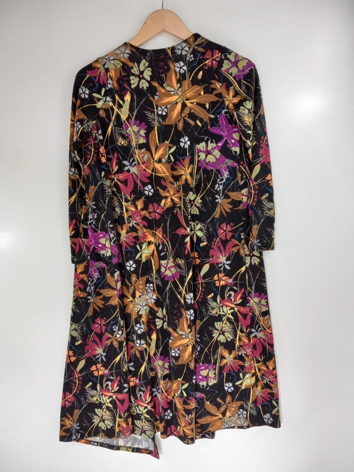 LuLaRoe Women's Open Cardigan XS Black Floral 3/4 Sleeve Duster Sarah NWT - Image 3 of 4