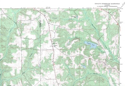 Danleys Crossroads Quadrangle Alabama 1968 USGS Topo Map 7.5 Minute Topographic