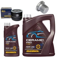 MotoröL Filter Set Mannol 10W-40 6 Liter + Schraube FüR VW Transporter V Bus 2.0