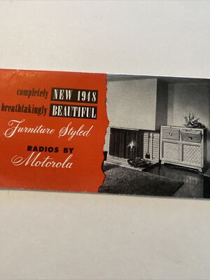 Vintage Radios By Motorola Advertising Brochure 1948  Furniture Styled 