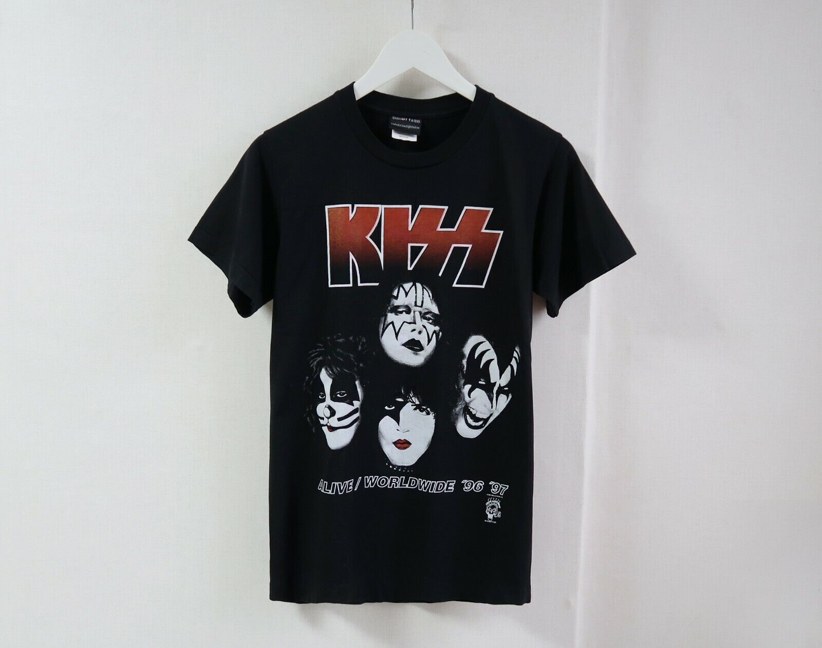 Vintage 90s KISS Alive Worldwide 96 97 Concert Tour Band T-Shirt Black Size  M