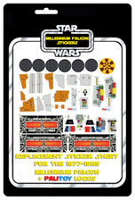 Star Wars Millennium Falcon Vintage Replacement Sticker Sheet VTG Chess Table