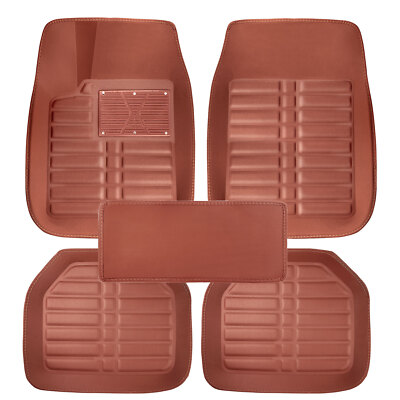 For TOYOTA Leather Car Floor Mats Front Rear Set Car Liners Protector Waterproof