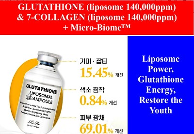 GLUTATHIONE (liposome 140,000ppm) & 7-COLLAGEN (40,000ppm) + Micro-Biome  Amopul