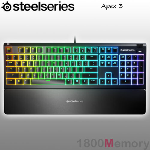 GENUINE SteelSeries Apex Gaming Keyboard OLED RGB Illuminatiom Aluminum Frame - Picture 4 of 41