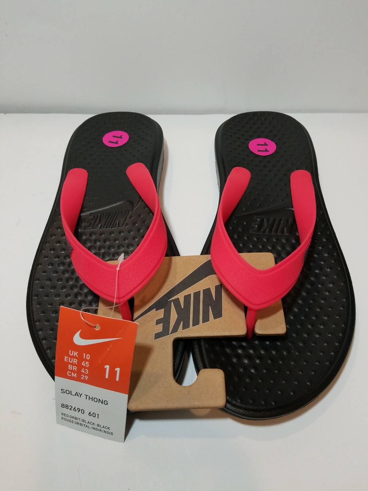 nike red thong flip flop