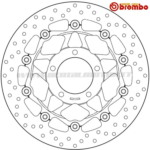 Brake Disc Floating Brembo Oro Front for Triumph Tiger 1050 2006 > 2014 - Picture 2 of 2