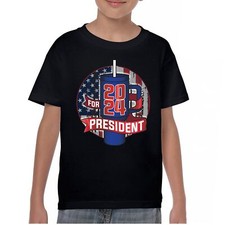 Cup For President 2024 Youth T-shirt Fun Water Bottle Vote Tumbler Parody Kids