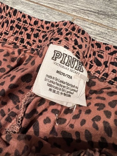 NWOT Victorias Secret PINK Pajama Pants size Medium Joggers Cheetah animal print - Picture 2 of 10