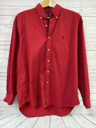 Large Shirt Vintage solid Red Blaire | eBay