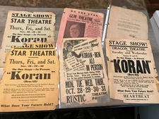 Al Koran Ben Ali Mind Reader Sideshow Handbill and Document lot