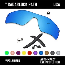 Anti Scratch Replacement Lenses & Rubber Kits for-Oakley RadarLock Path OO9181