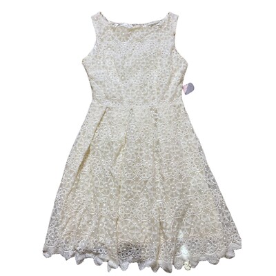 Love21 Women S Cream Fit And Flare Dress Floral Embroidery Kentucky Derby |  eBay