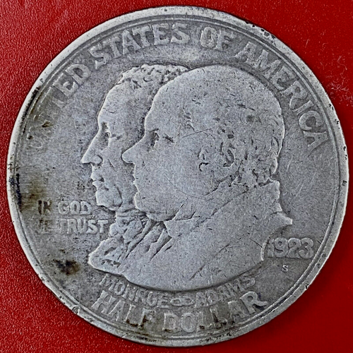1923-S MONROE DOCTRINE CENTENNIAL COMMEMORATIVE HALF LOWBALL - 第 1/2 張圖片