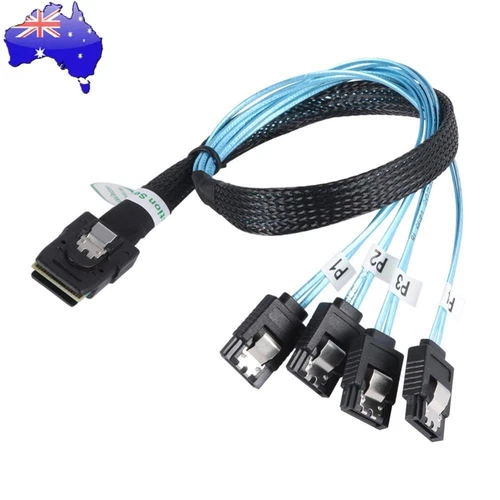 Internal Mini SAS SFF-8087 36-Pin to 4 SATA 7-Pin Forward Breakout Cable