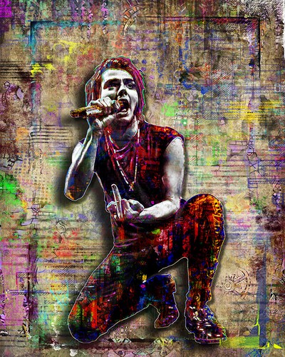 Gerard Way of My Chemical Romance Colorful Poster, MCR Art 4 Free Shipping US - Picture 3 of 6