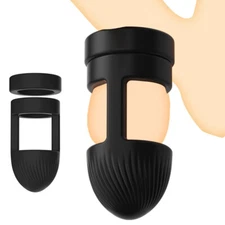 Male's Scrotum-Testicle Squeeze Rings Cage Stretcher CBT Enhancer Delay Ball